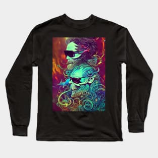 2 psychedelic guys at a rave Long Sleeve T-Shirt